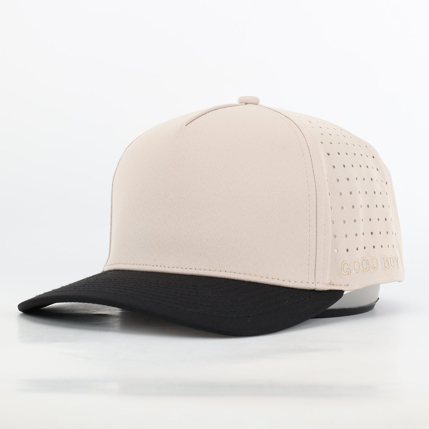 CUSTOM - Ivory/Black 5 Panel Hat