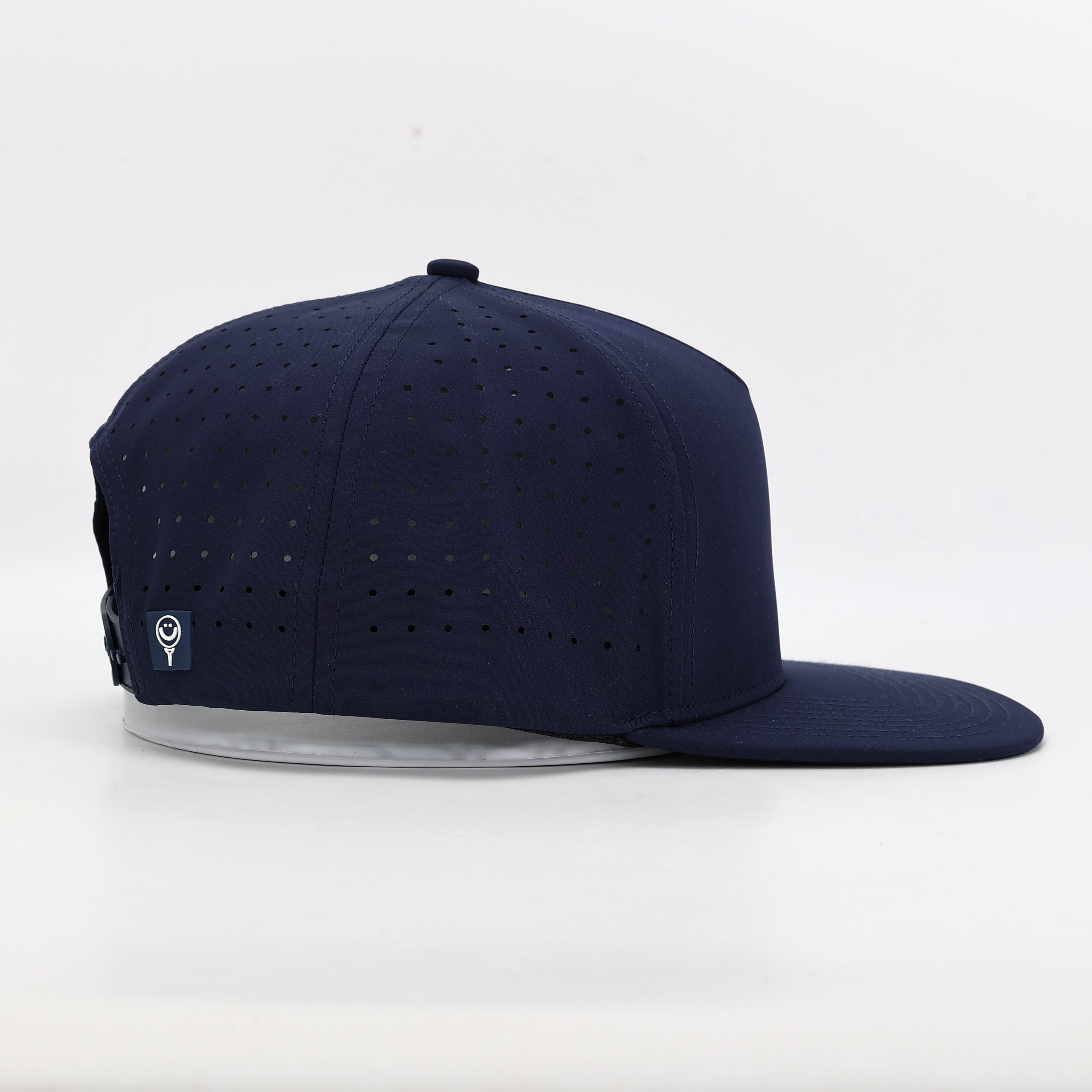 CUSTOM- Solid Navy Flat Bill 5 Panel Hat