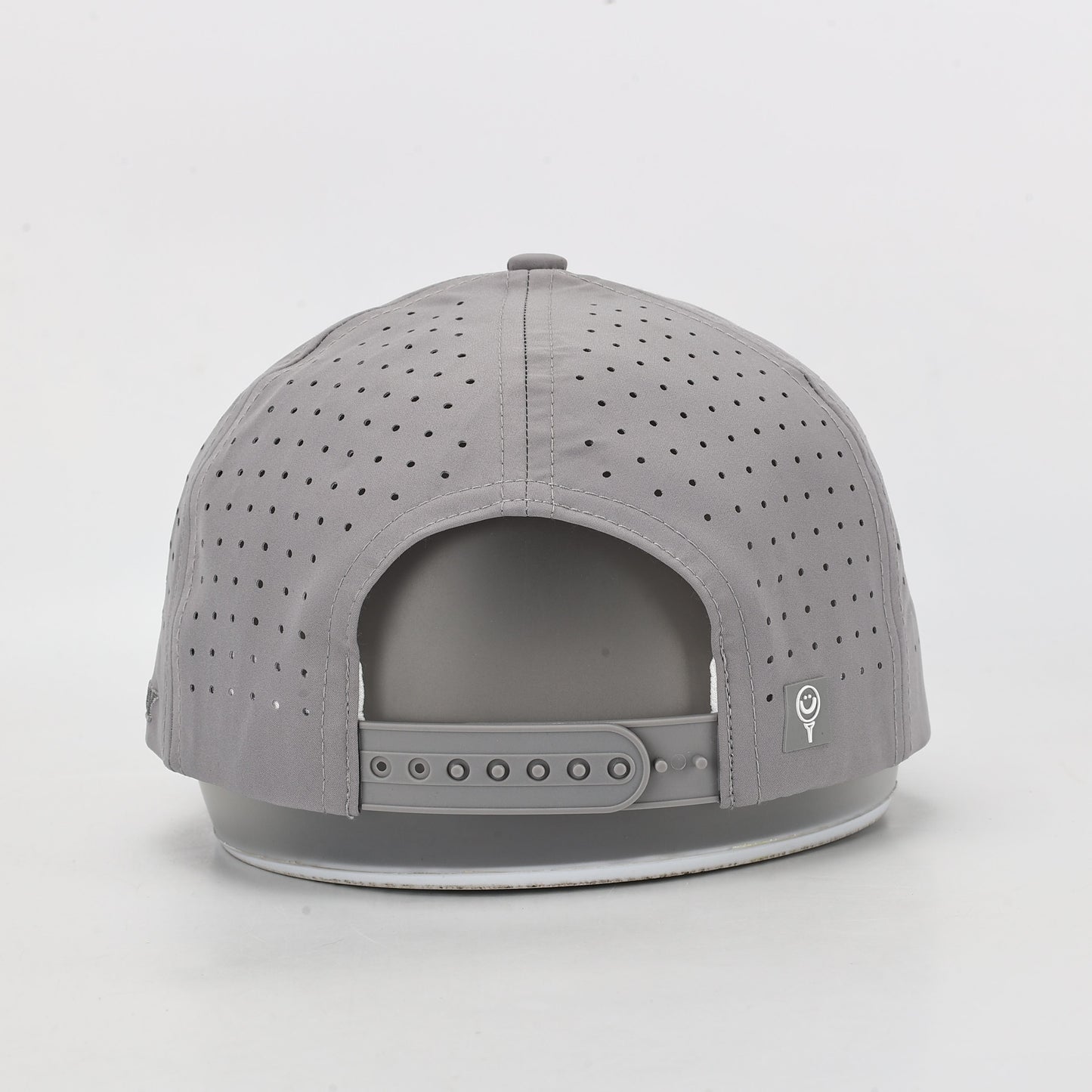 CUSTOM- Blank Light Grey w/ White Snapback 5 Panel Hat