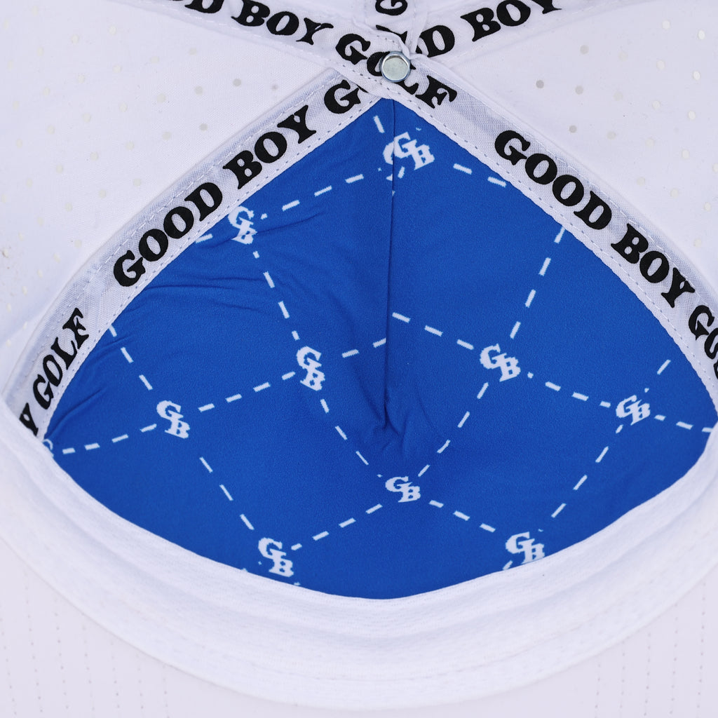 CUSTOM- Solid White Flat Bill 5 Panel Hat