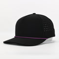 CUSTOM- Black/Purple 5 Panel Hat w/ Purple Rope
