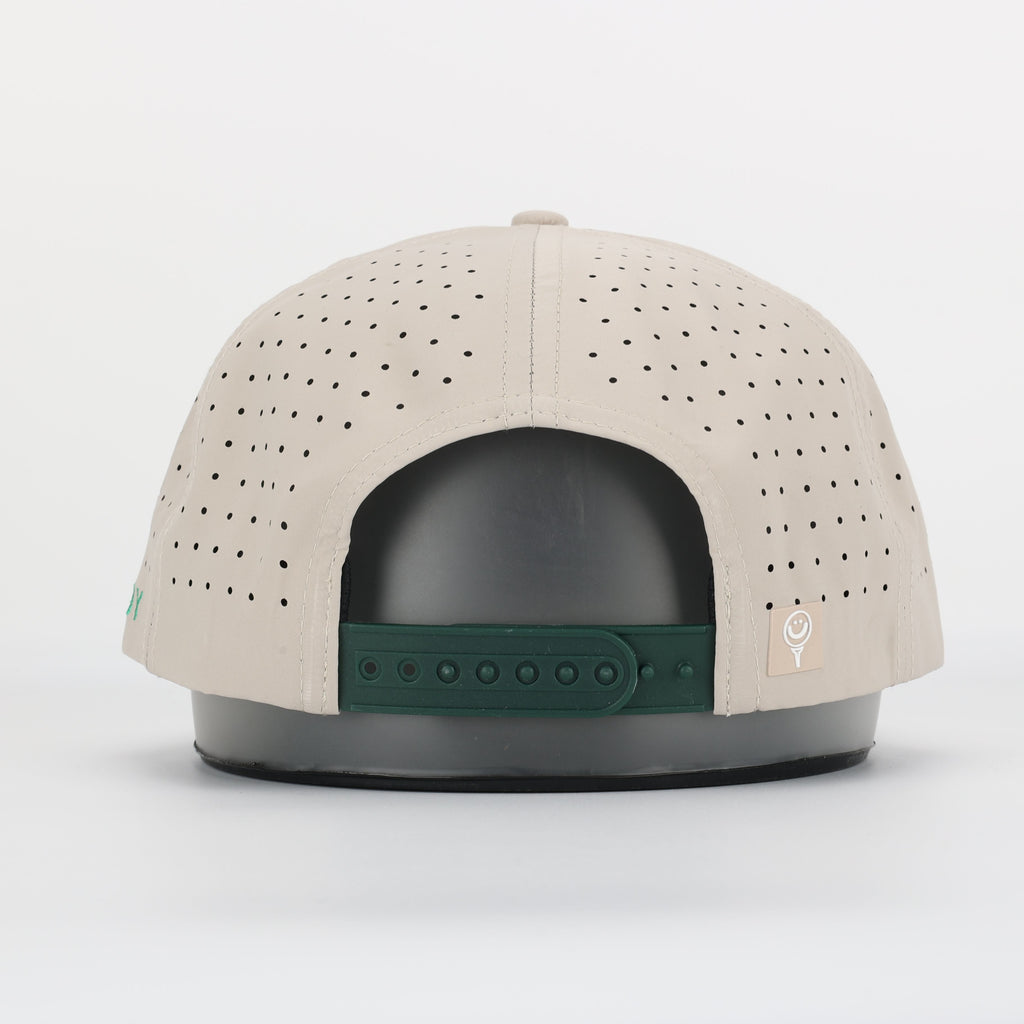 CUSTOM- Ivory/Green 5 Panel Hat