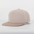 CUSTOM- Khaki 7 Panel Hat w/ Flat Brim