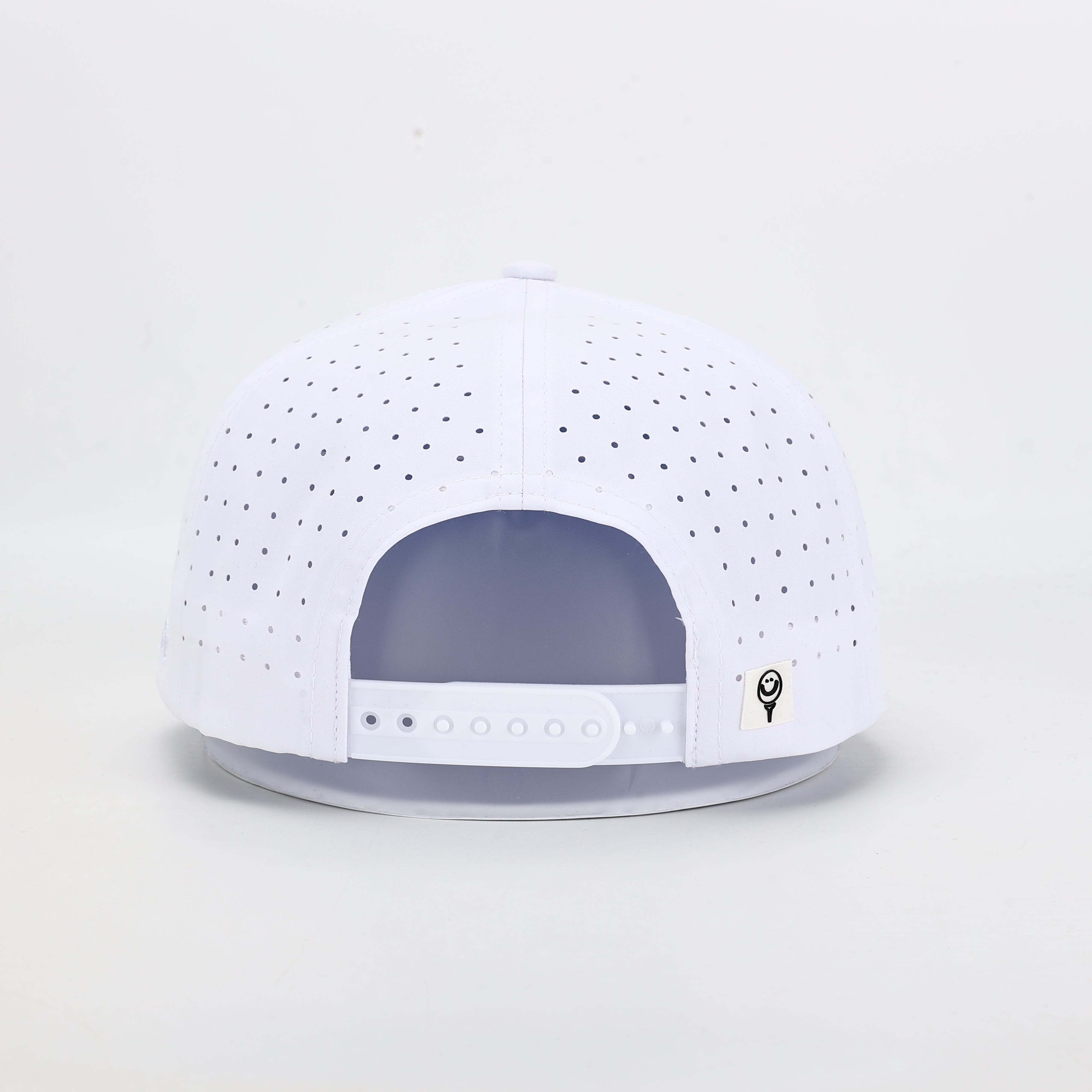 CUSTOM- Solid White Flat Bill 5 Panel Hat