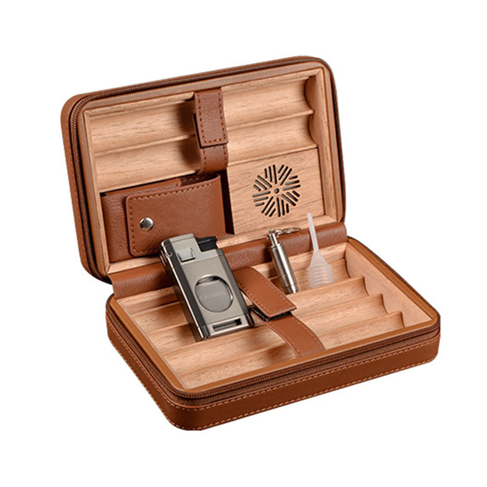 Leather Travel Cigar Humidor