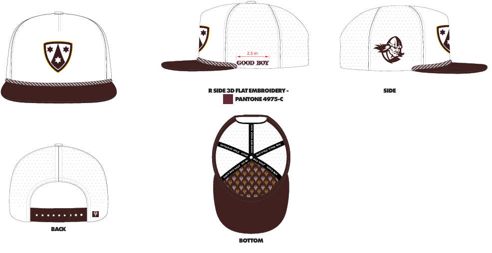 Crespi Golf White and Brown Hat