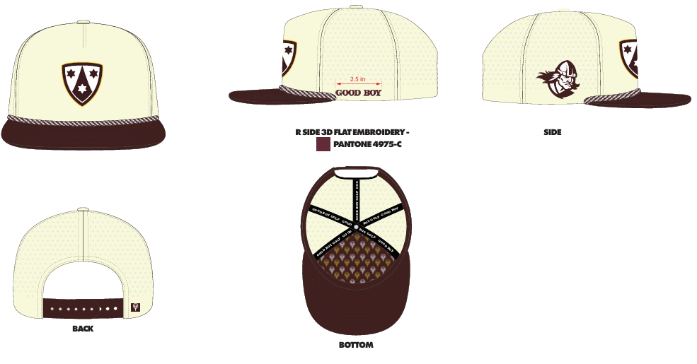 Crespi Golf Cream and Brown Hat