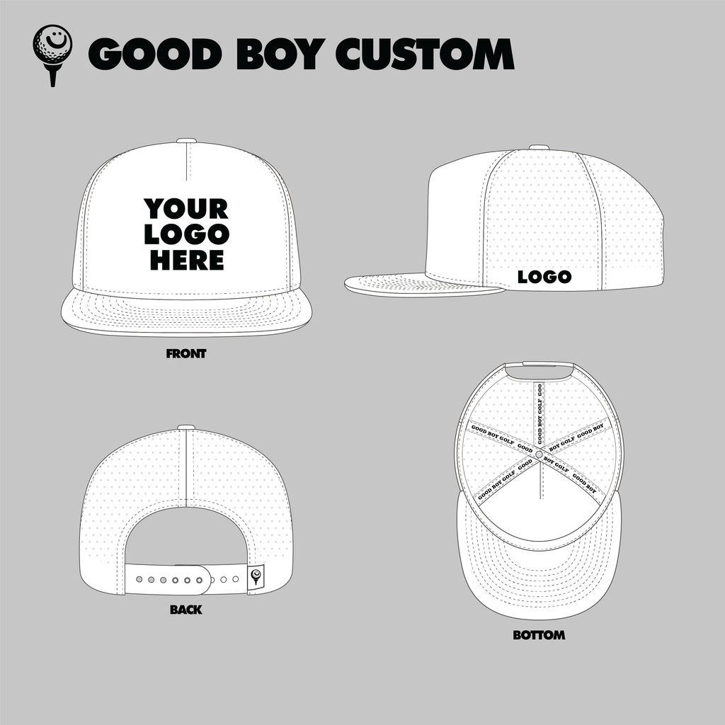 CUSTOM- Light Grey 5 Panel Hat