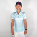 Women's Tucked Light Blue Polo