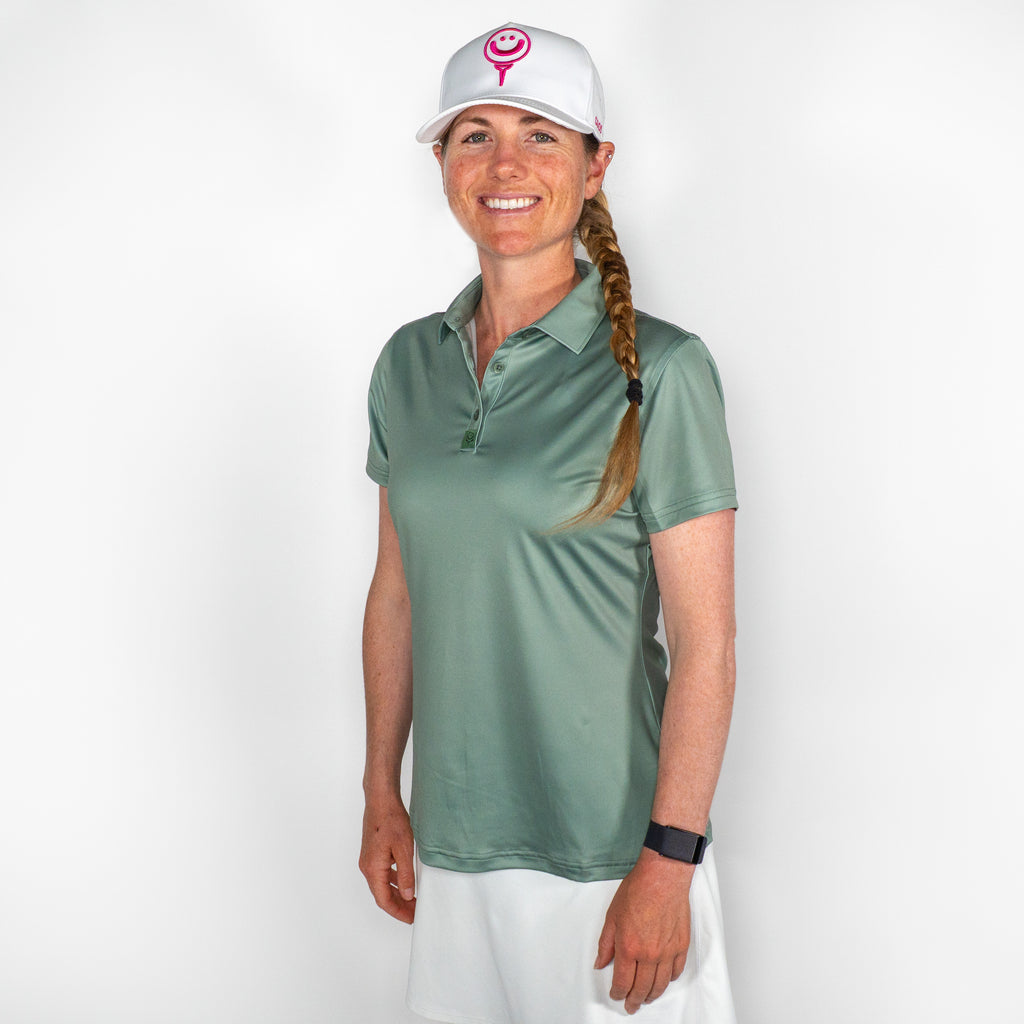 Women's Tucked Cactus Green Polo