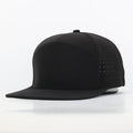 CUSTOM- Black 7 Panel Hat w/ Flat Brim