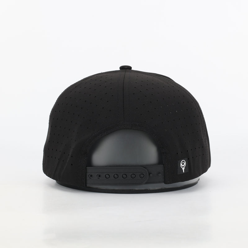 CUSTOM- Solid Black 5 Panel Hat