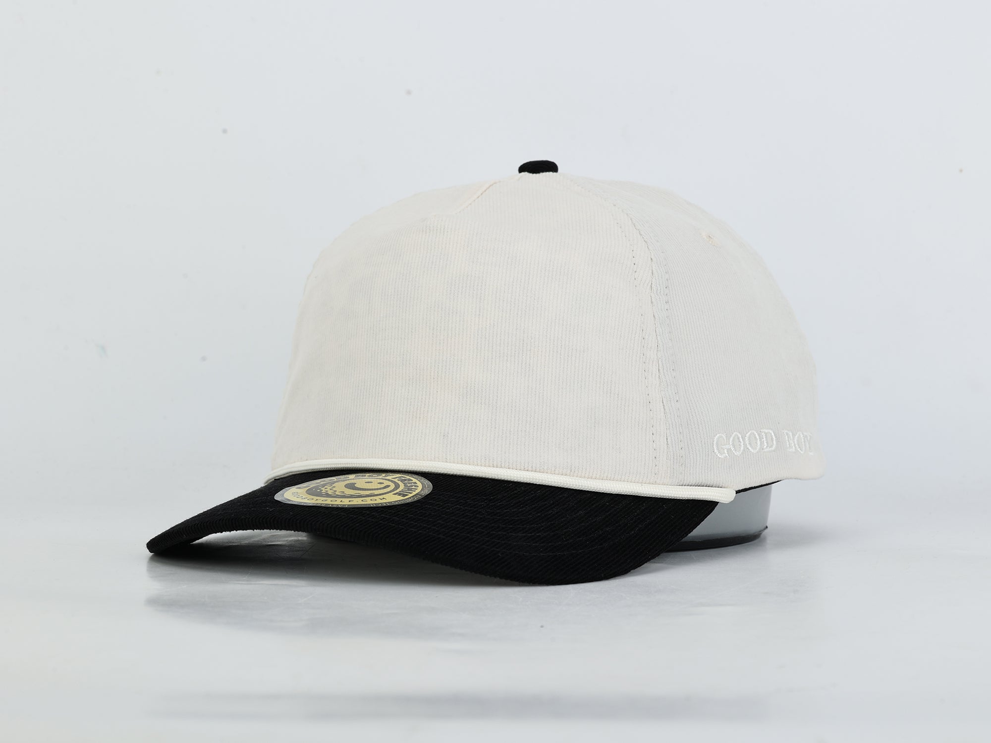 Cream & Black Corduroy Hat