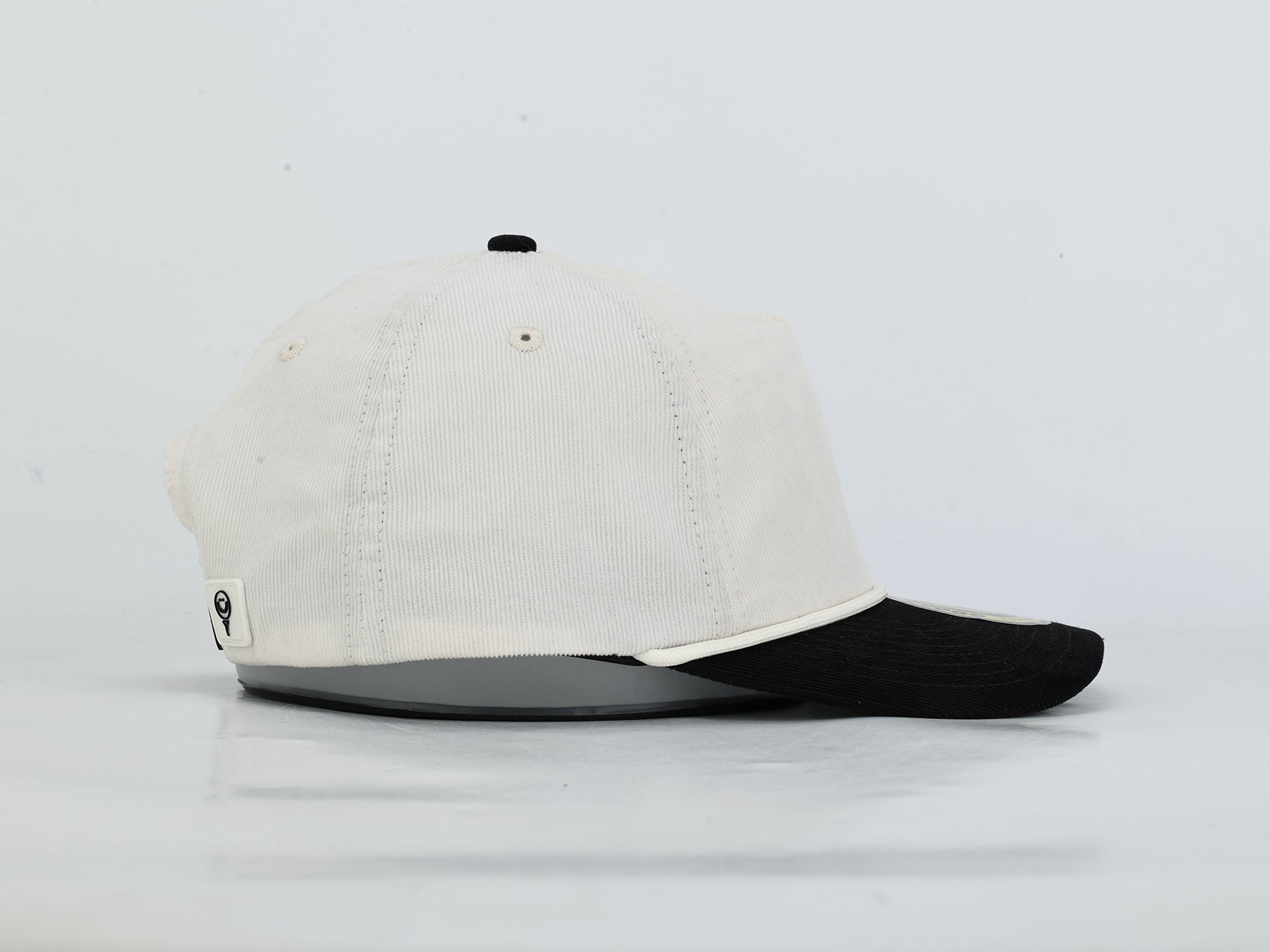 Cream & Black Corduroy Hat