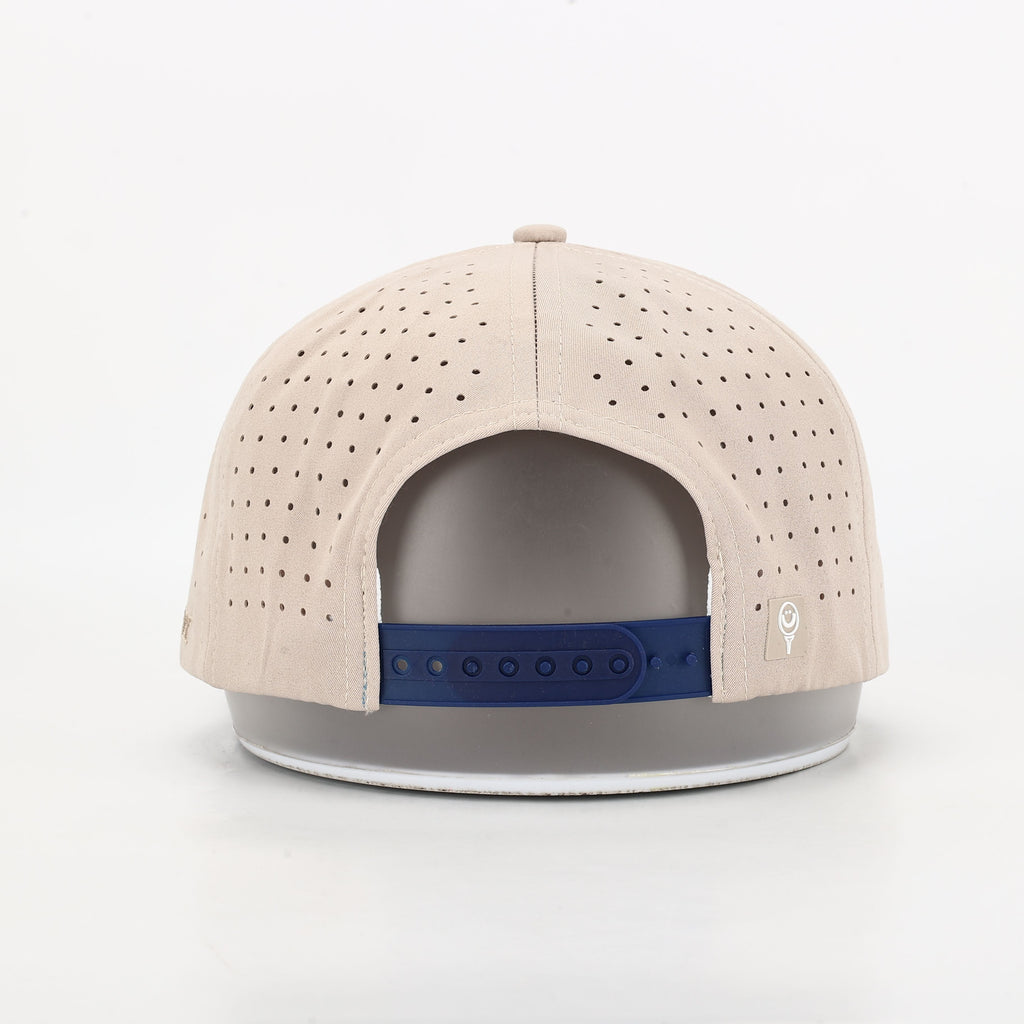 CUSTOM- Ivory/Navy 5 Panel Hat