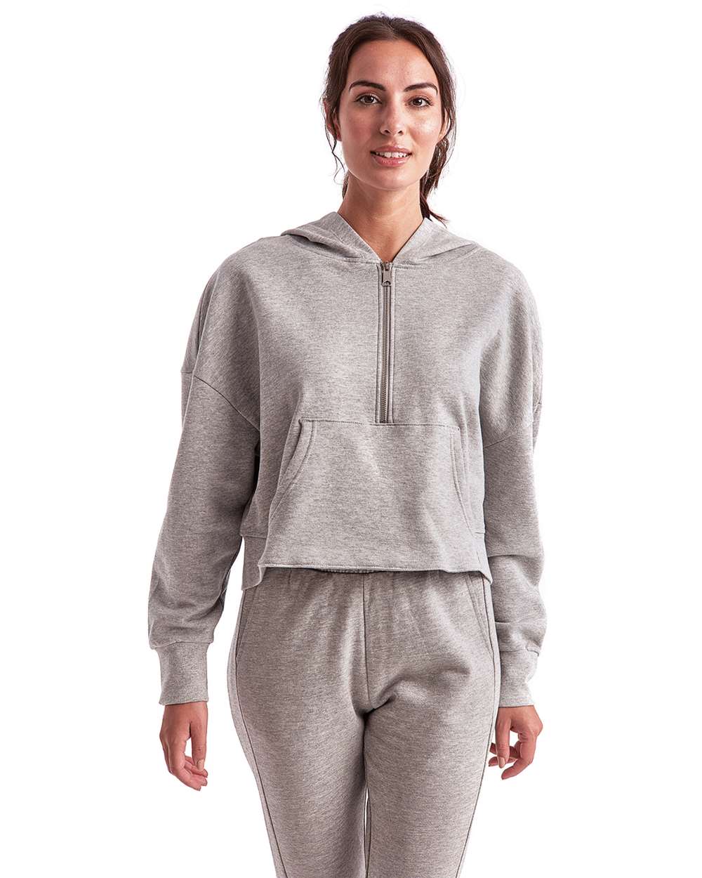 Women's Cropped Half-Zip Hoodie