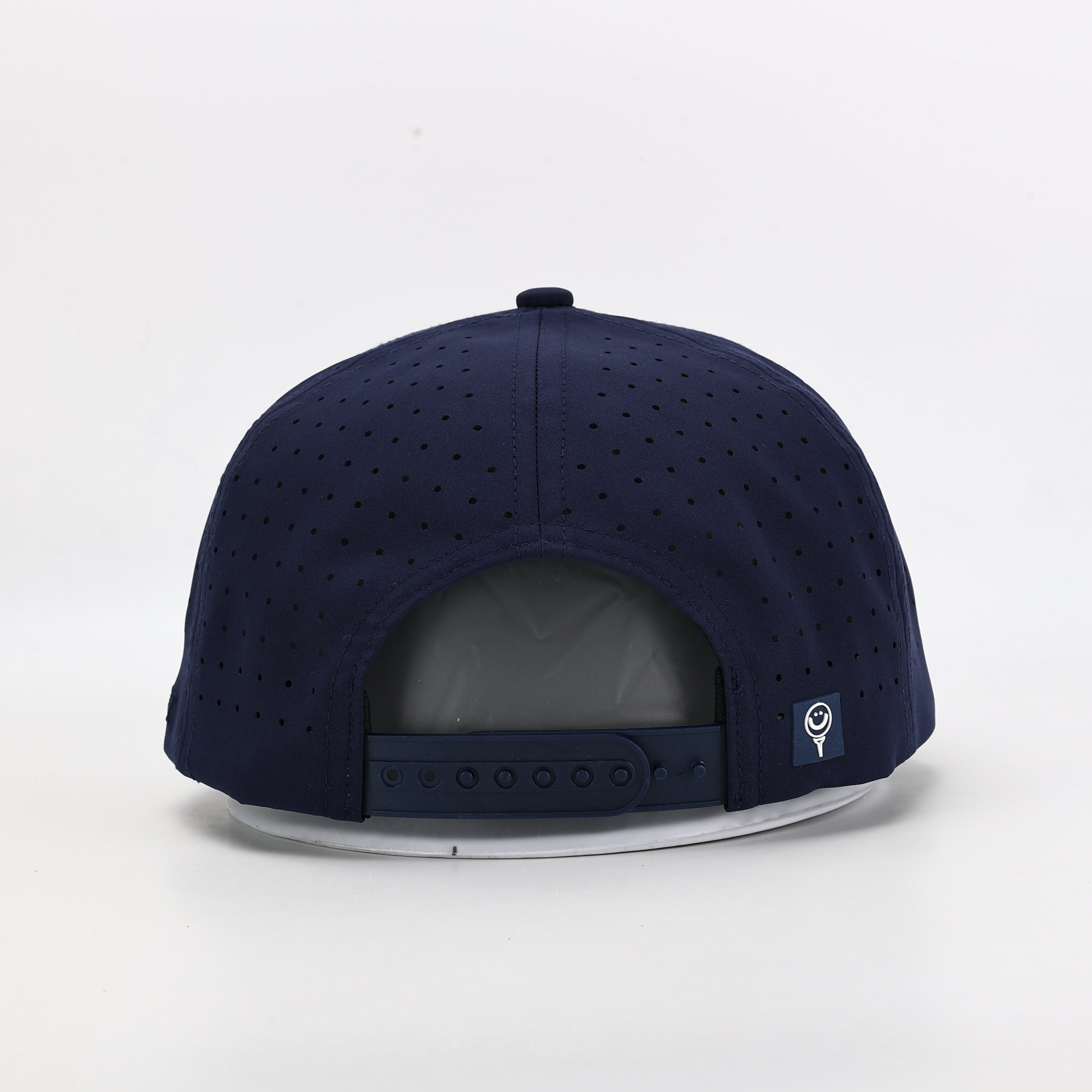 CUSTOM- Solid Navy Flat Bill 5 Panel Hat