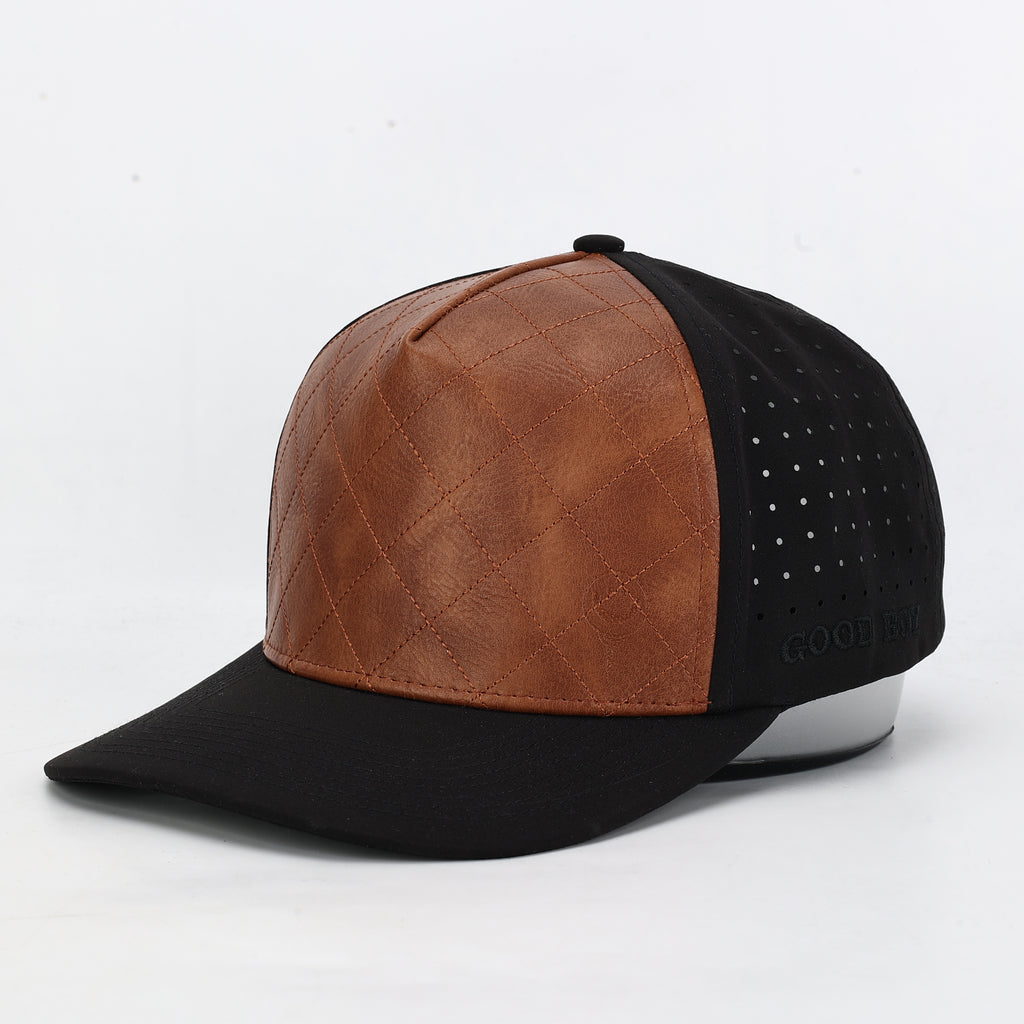 Leather Cross Stitch Hat