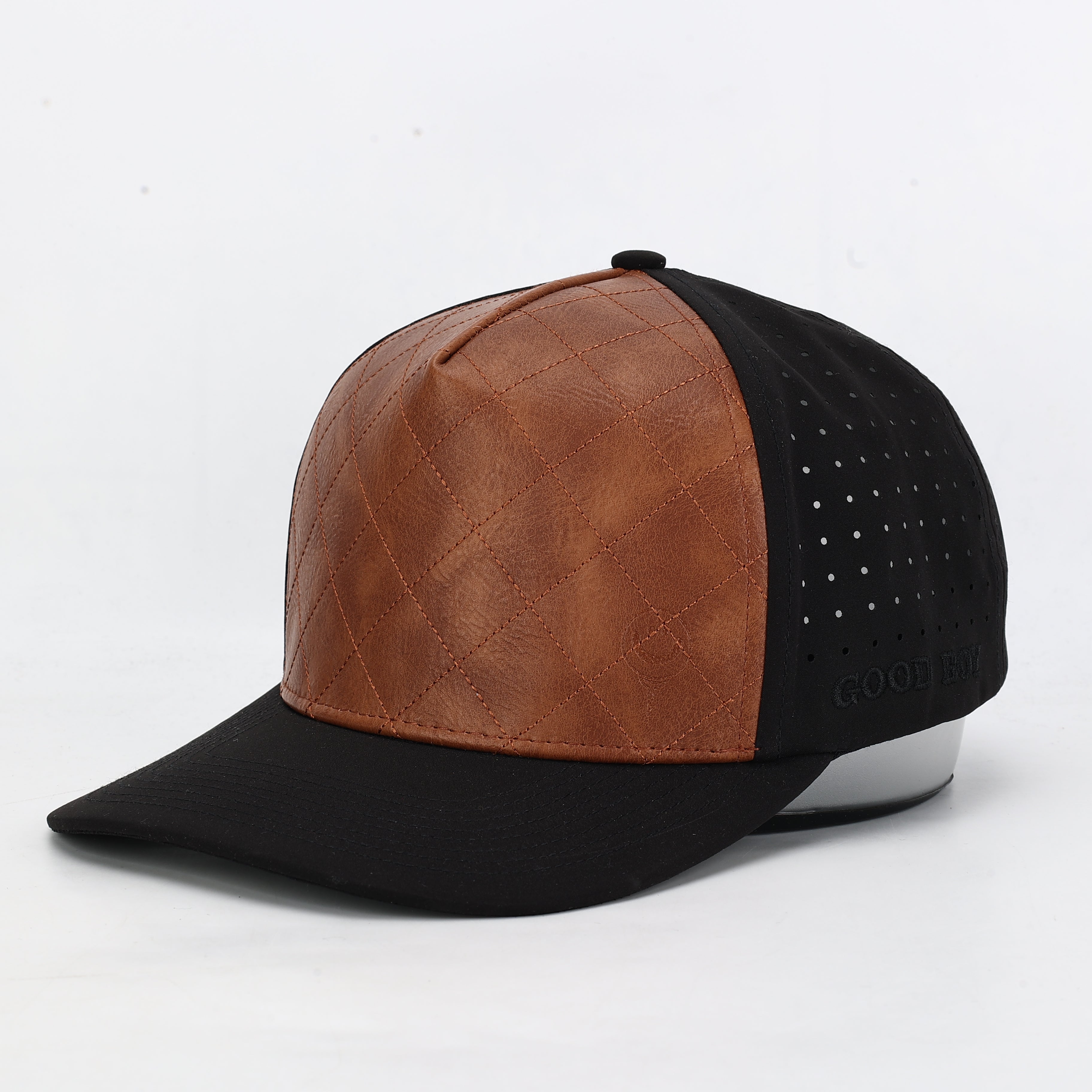 Leather Cross Stitch Hat