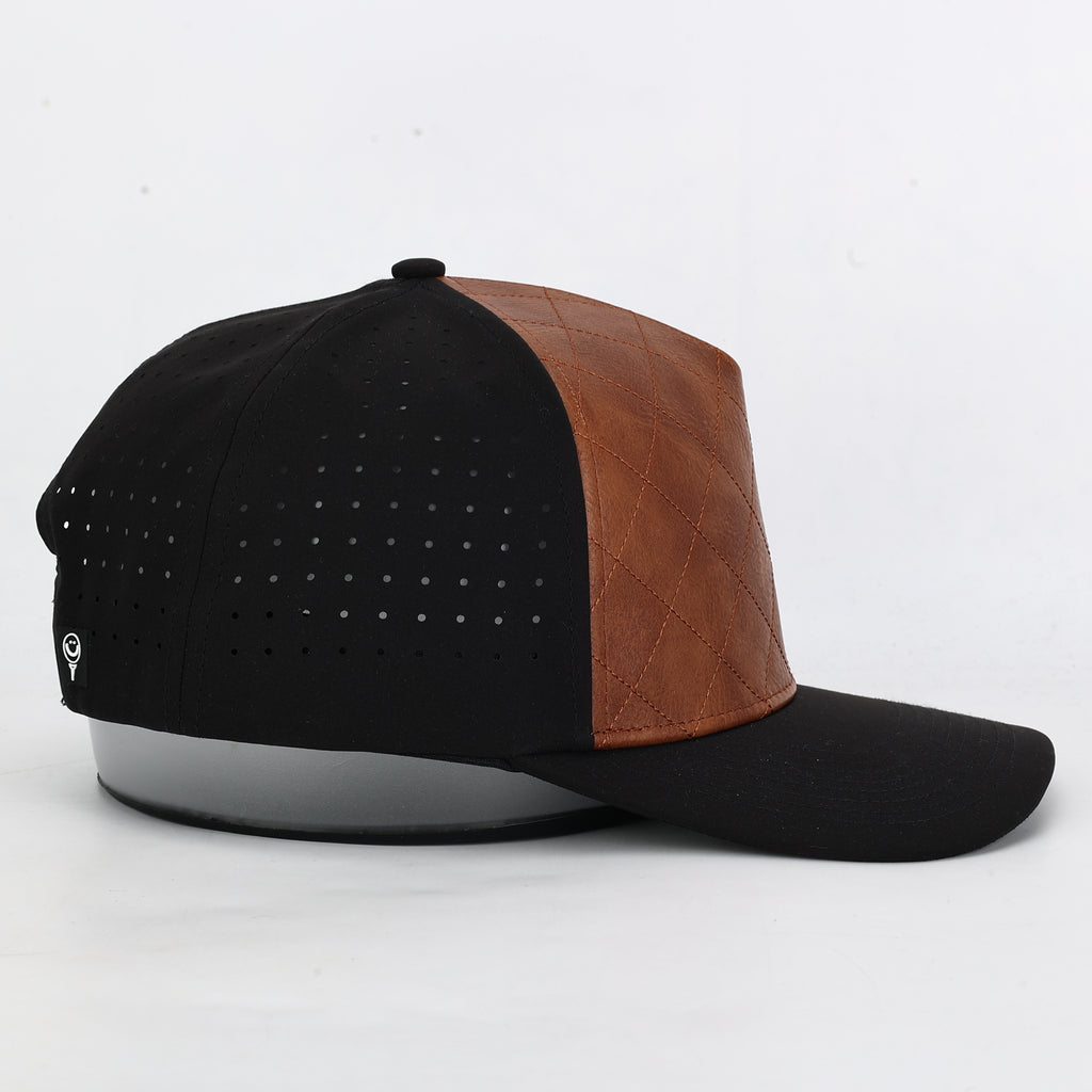 Leather Cross Stitch Hat