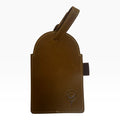 Genuine Leather Bag Tag w/ Tee Holder